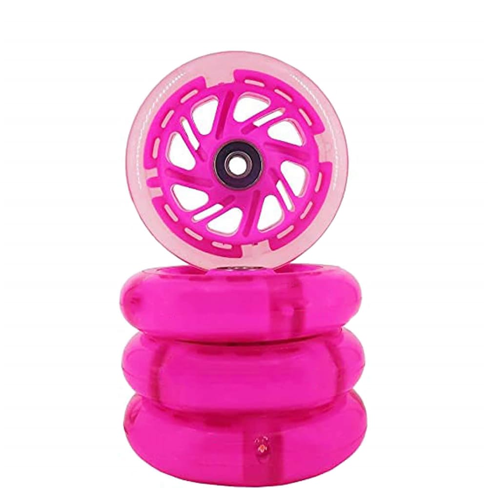 Freedare Scooter Wheels Cerise LED 100mm