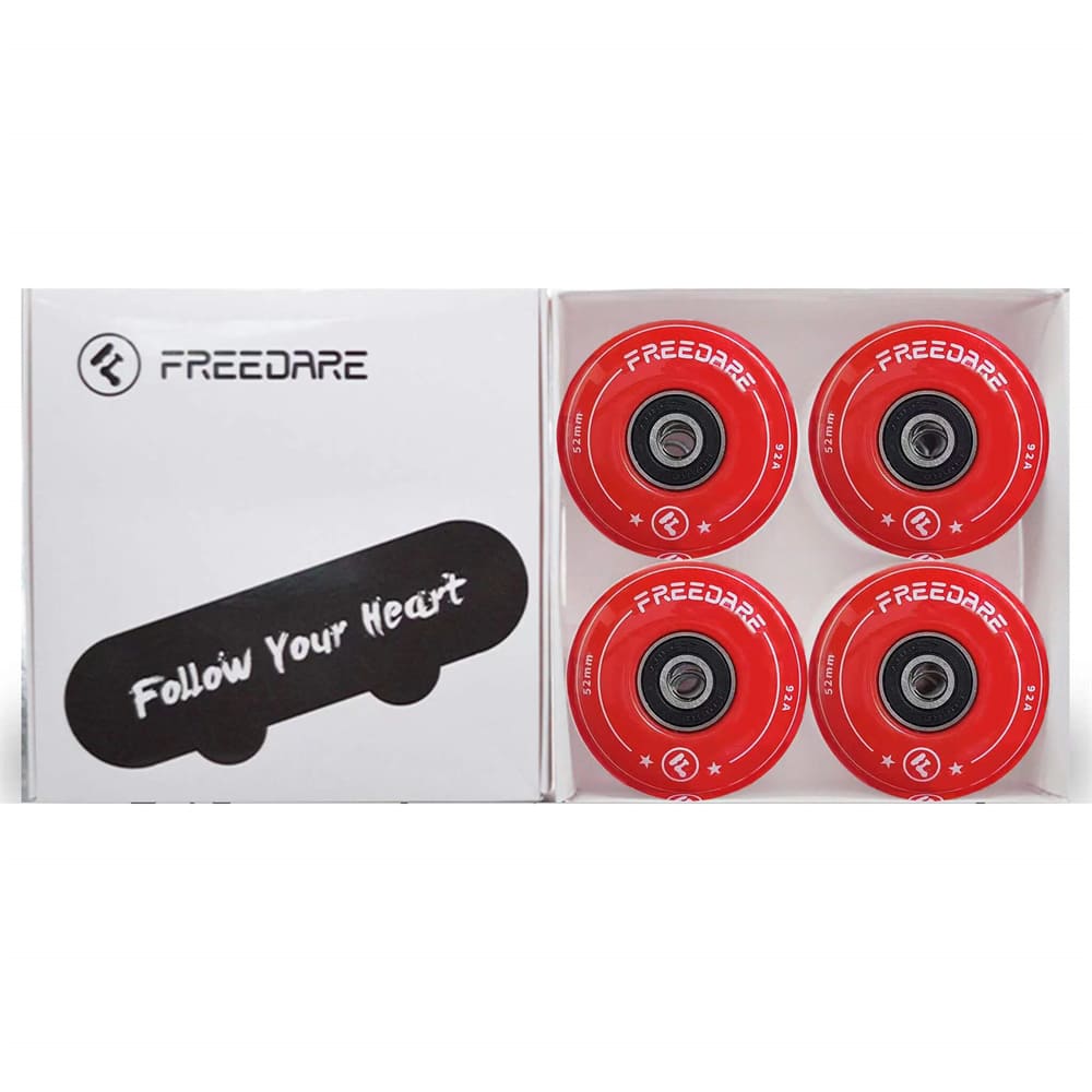 Freedare Skateboard Wheels Red 52mm/92A