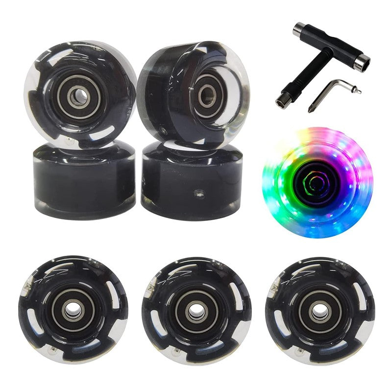 Freedare Roller Skate Wheels Black LED 54mm/83A