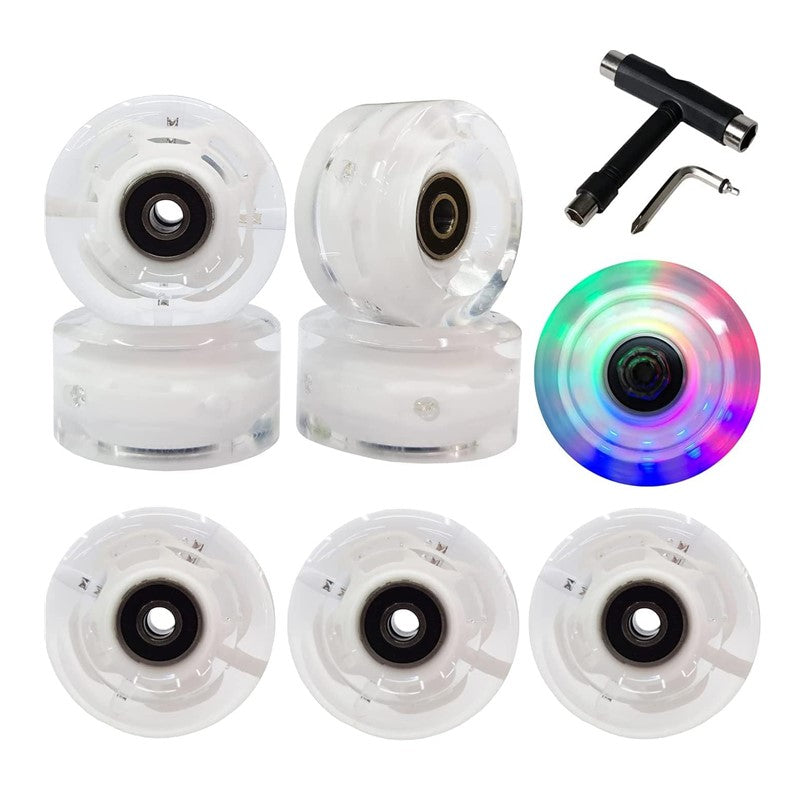 Freedare Roller Skate Wheels White LED 58mm/83A