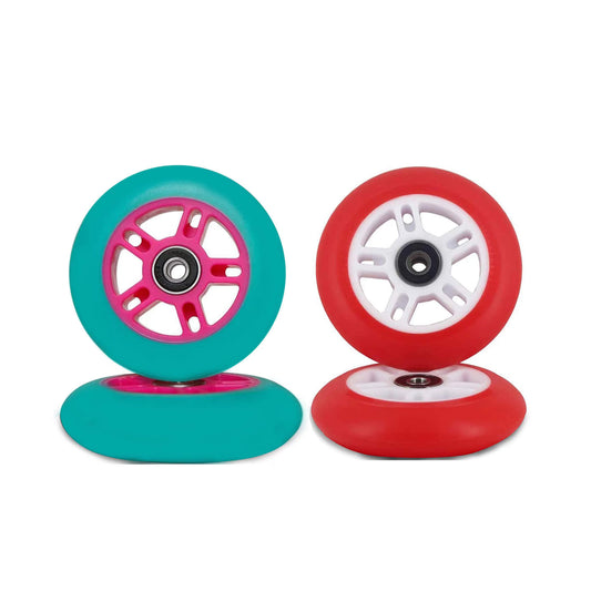 FREEDARE Scooter Wheels 100mm with Bearings Scooter Replacement Wheels  100mm Kick Scooter Wheels Set - Yahoo Shopping
